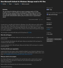 Microsoft 365 Business Outllook pst notice.webp