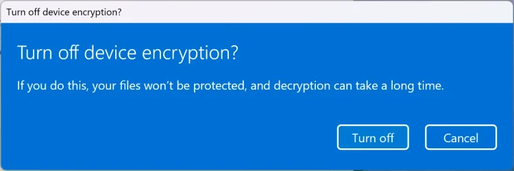 Turn off device encryption.webp