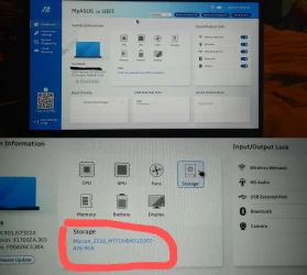 1.ASUS K1703ZA - UEFI - Main Screen & Showing Storage NVMe SSD.webp