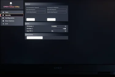 HP Omen 17 BIOS - Security.webp