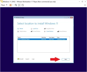 Only one unallocated space remains.webp