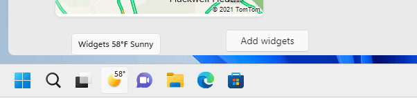 Weather widget - taskbar allignment to the left.png