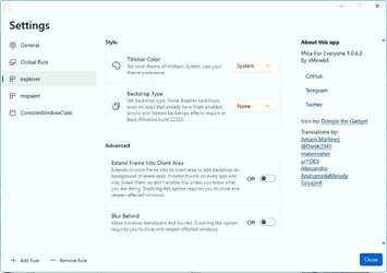 Mica for everyone Explorer settings for Windows 7 style titlebar.JPG