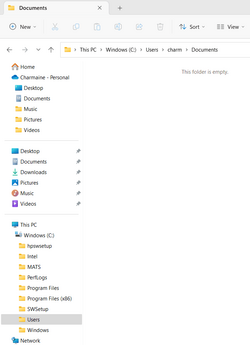 No Documents in_ThisPC Window(C) Users charm Documents .png