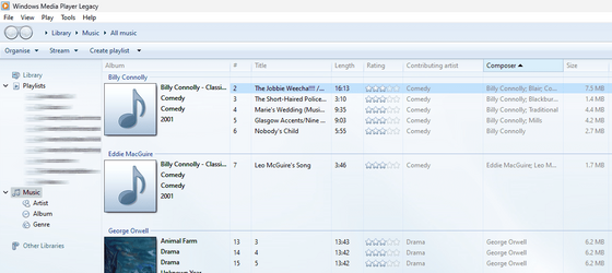 WMP, Sort by Composer.png