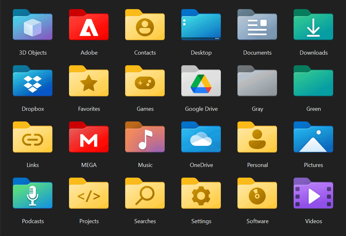 Custom Icons for Windows 11 Thread (Folders, Dropbox, Google Drive ...